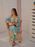Blooming Pastels Premium Cotton Co-Ord Set – Powder Blue