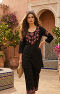 Midnight Bloom Cotton Co-Ord Set