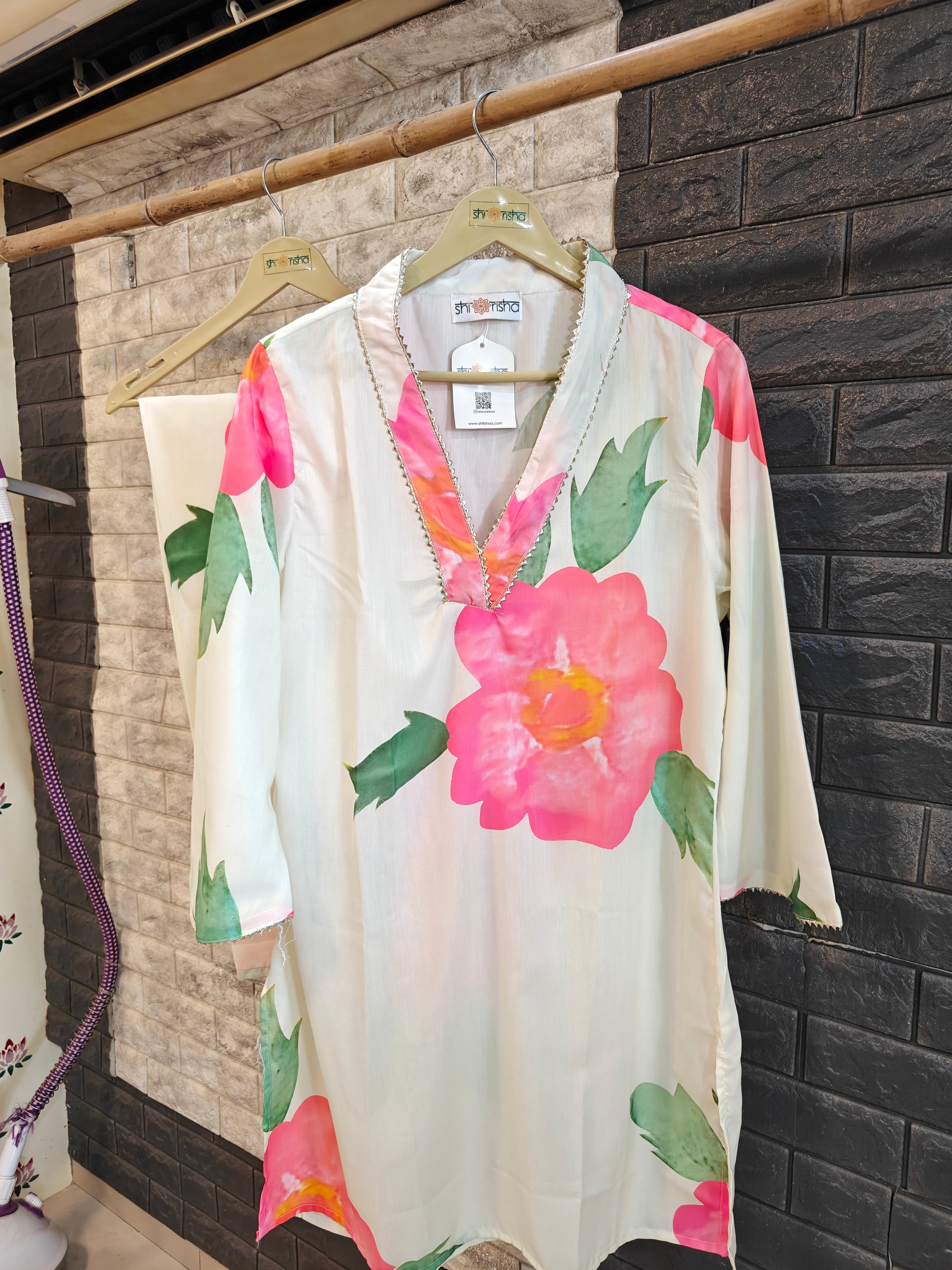 Bloom in Comfort: Floral Printed Cotton Co-ord Set
