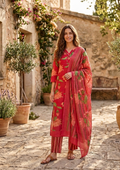 Blossom Elegance 3-Piece Floral  Cotton Kurta Set