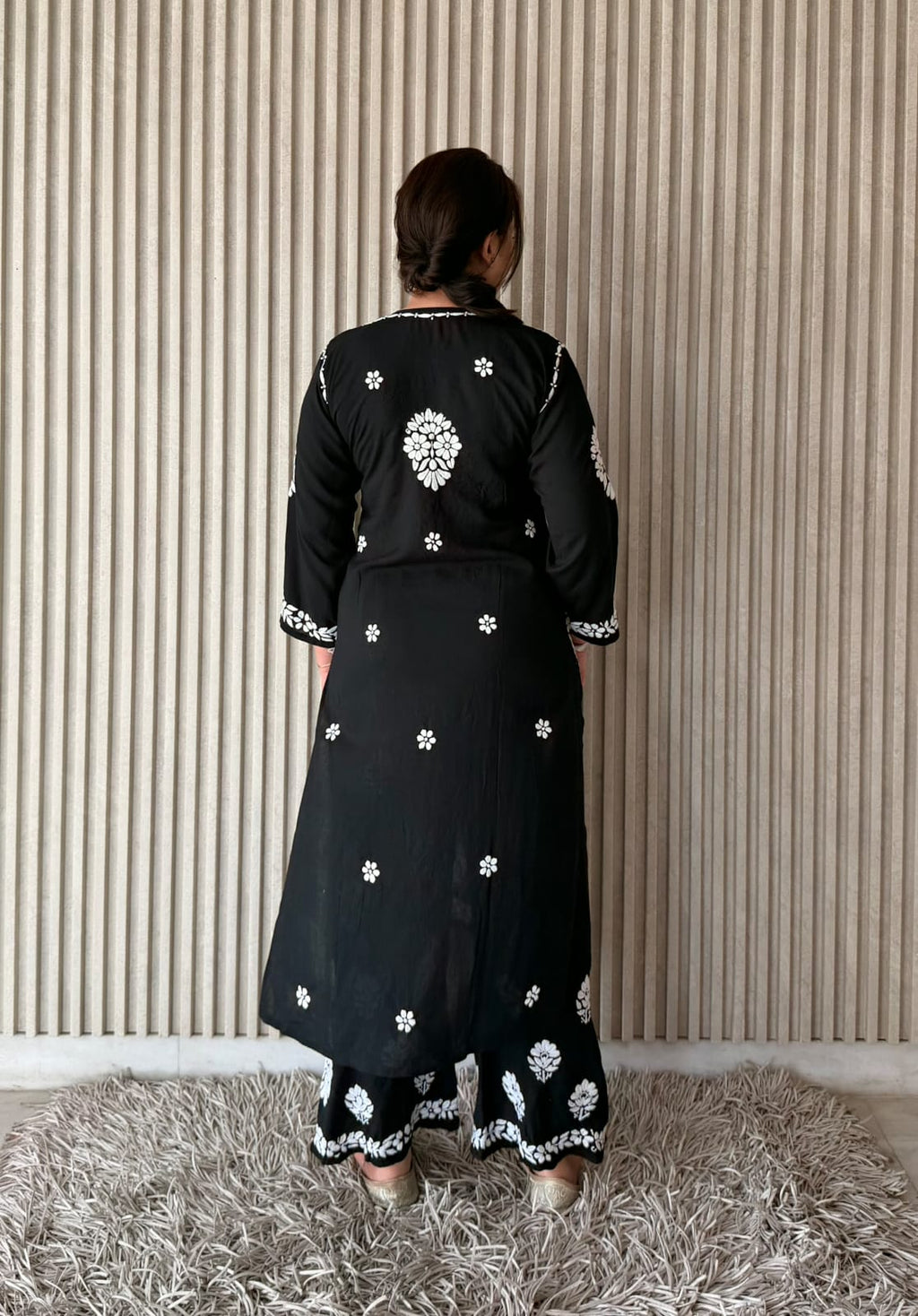 Vibrant  Modal  Chikankari Kurta Set - Two-Piece Traditional Wear