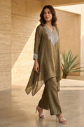 Effortless Glamour in Olive