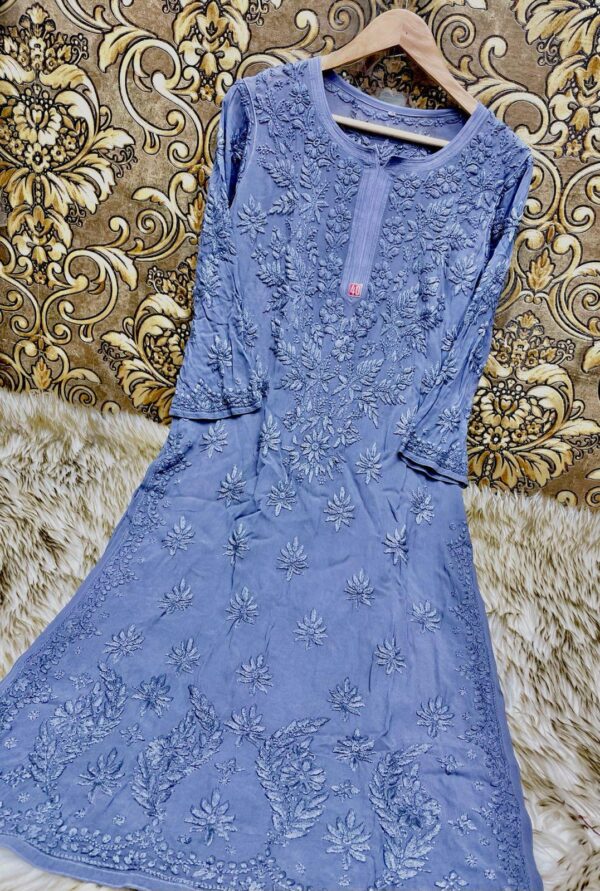 Lucknowi Chikankari Viscose Kurti .
